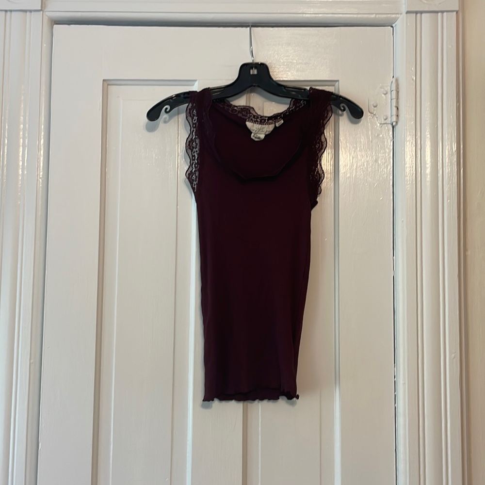 Tank top with lace trimming!